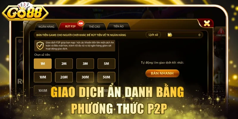 Giao dịch ẩn danh bằng phương thức P2P