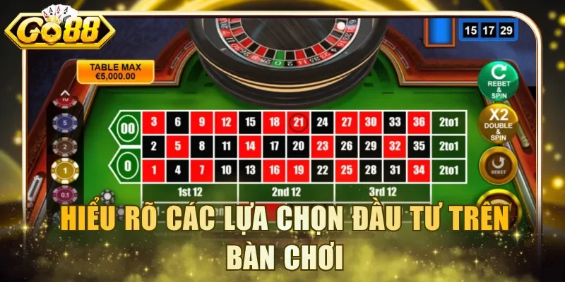 Hiểu rõ các lựa chọn đầu tư trên bàn chơi